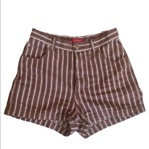 Esprit vintage brown and white high waisted shorts
